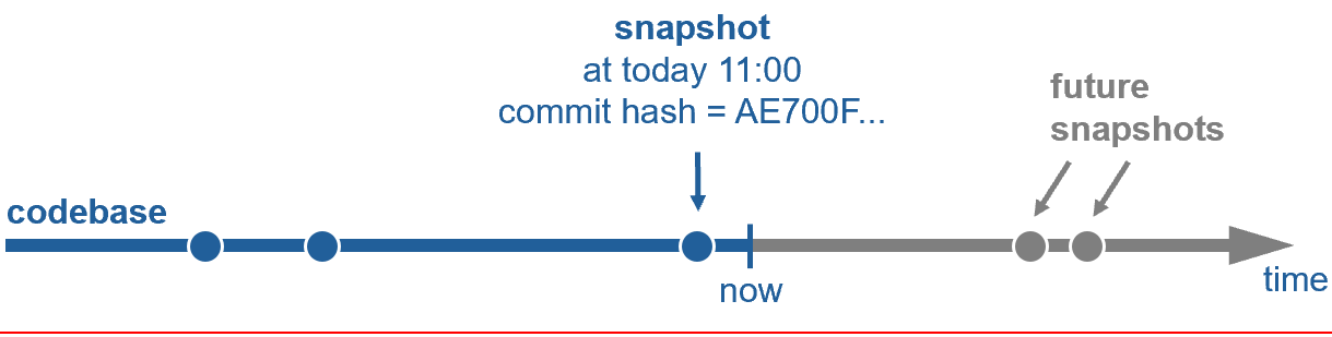 a snapshot of the entire codebase